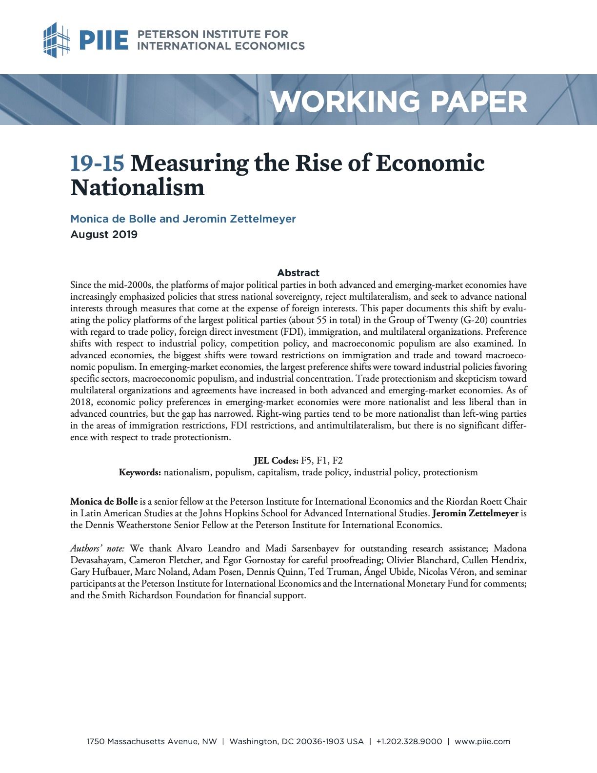 Measuring the Rise of Economic Nationalism